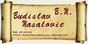 Budislav Masalović vizit kartica
